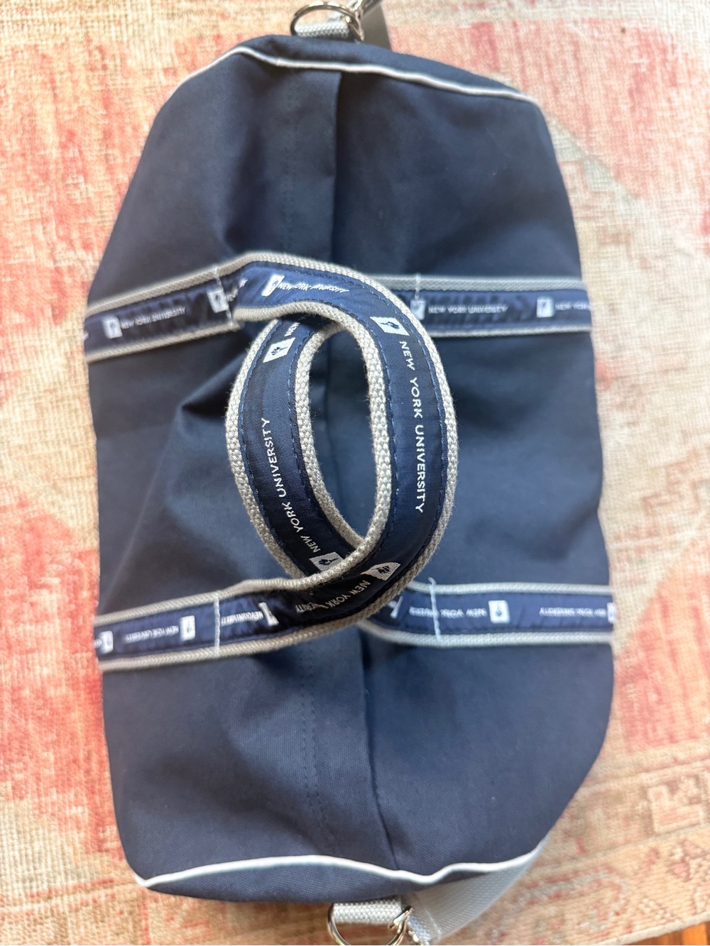 NYU Navy Canvas Duffel Bag
